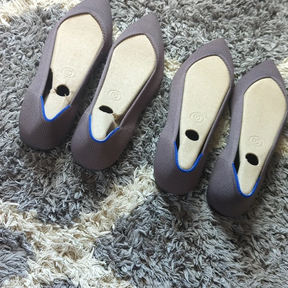 Rothy's Ponts in Mink Purple with Blue Heel Trim Size Women's 10 - Picture 8 of 9